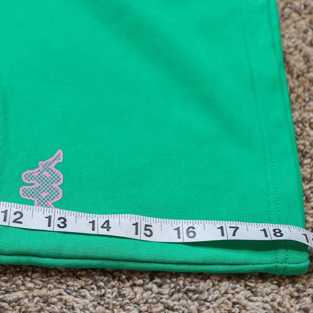 Kappa Tennis Club Shorts Men Large Green Pink Graphic Sample Athletic Drawstring